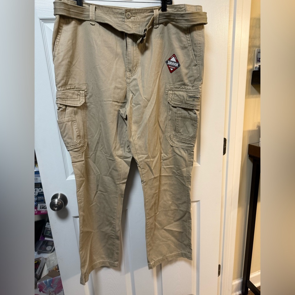 UNIONBAY Men's Khaki Cargo Pants